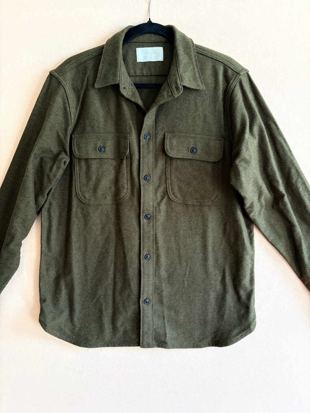 Everlane The Heavyweight Overshirt | Uniform Heathered Green Size M